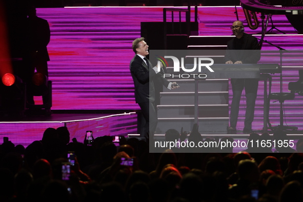 Singer Luis Miguel performs on stage during the Luis Miguel 2024 Tour at Arena CDMX in Mexico City, Mexico, on October 8, 2024. 