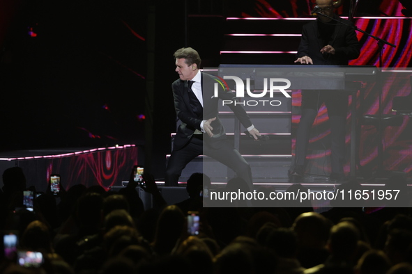 Singer Luis Miguel performs on stage during the Luis Miguel 2024 Tour at Arena CDMX in Mexico City, Mexico, on October 8, 2024. 