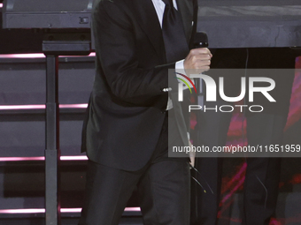 Singer Luis Miguel performs on stage during the Luis Miguel 2024 Tour at Arena CDMX in Mexico City, Mexico, on October 8, 2024. (