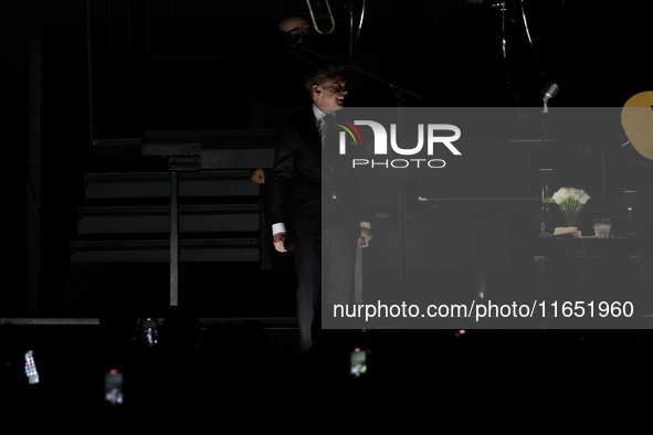 Singer Luis Miguel performs on stage during the Luis Miguel 2024 Tour at Arena CDMX in Mexico City, Mexico, on October 8, 2024. 