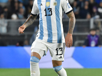 Cristian Romero of Argentina participates in a World Cup Qualifiers match between Argentina and Ecuador at Estadio Mas Monumental Antonio Ve...