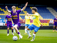 Go Ahead Eagles player Robbin Weijenberg and RKC player Ilias Takidine participate in the friendly match between RKC and Go Ahead Eagles at...