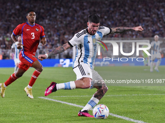 Rodrigo De Paul of Argentina participates in an International Friendly match between Argentina and Panama at Estadio Mas Monumental Antonio...