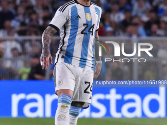 Enzo Fernandez of Argentina participates in an International Friendly match between Argentina and Panama at Estadio Mas Monumental Antonio V...