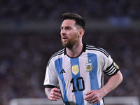 Lionel Messi of Argentina participates in an International Friendly match between Argentina and Panama at Estadio Mas Monumental Antonio Ves...