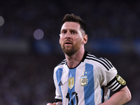 Lionel Messi of Argentina participates in an International Friendly match between Argentina and Panama at Estadio Mas Monumental Antonio Ves...