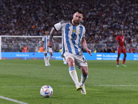 Lionel Messi of Argentina participates in an International Friendly match between Argentina and Panama at Estadio Mas Monumental Antonio Ves...