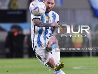 Lionel Messi of Argentina participates in an International Friendly match between Argentina and Panama at Estadio Mas Monumental Antonio Ves...