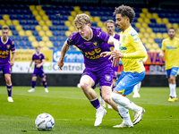 Go Ahead Eagles player Robbin Weijenberg and RKC player Ilias Takidine participate in the friendly match between RKC and Go Ahead Eagles at...