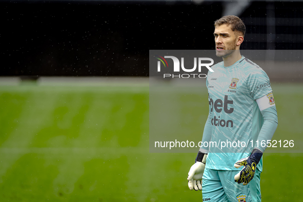 Go Ahead Eagles goalkeeper Jari de Busse participates in the friendly match between RKC and Go Ahead Eagles at the Mandemakers Stadium for t...