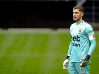 Go Ahead Eagles goalkeeper Jari de Busse participates in the friendly match between RKC and Go Ahead Eagles at the Mandemakers Stadium for t...