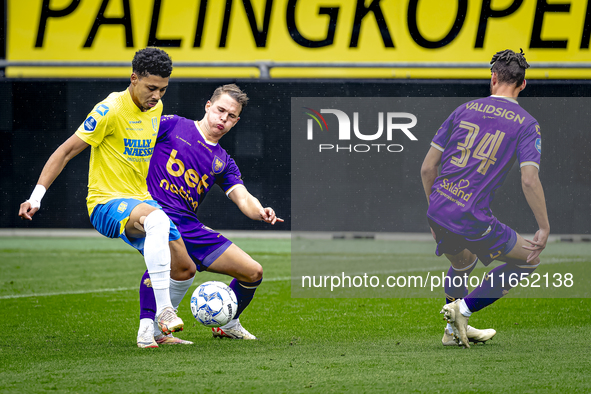 RKC player Richonell Margaret and Go Ahead Eagles player Oliver Valaker Edvardsen participate in the friendly match between RKC and Go Ahead...