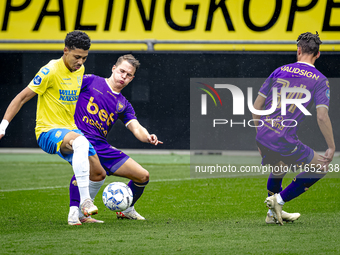 RKC player Richonell Margaret and Go Ahead Eagles player Oliver Valaker Edvardsen participate in the friendly match between RKC and Go Ahead...