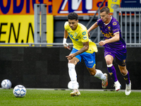 RKC player Richonell Margaret and Go Ahead Eagles player Pim Saathof participate in the friendly match between RKC and Go Ahead Eagles at th...