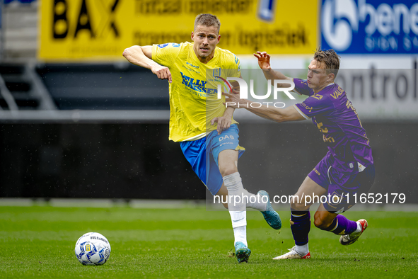 RKC player Dario van de Buijs and Go Ahead Eagles player Mithis Suray participate in the friendly match RKC - Go Ahead Eagles at the Mandema...