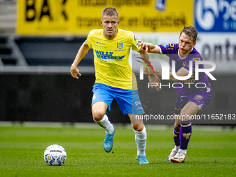 RKC player Dario van de Buijs and Go Ahead Eagles player Mithis Suray participate in the friendly match RKC - Go Ahead Eagles at the Mandema...