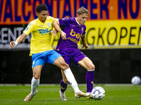 RKC player Richonell Margaret and Go Ahead Eagles player Pim Saathof participate in the friendly match between RKC and Go Ahead Eagles at th...