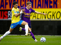 RKC player Richonell Margaret and Go Ahead Eagles player Pim Saathof participate in the friendly match between RKC and Go Ahead Eagles at th...