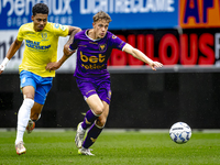 RKC player Richonell Margaret and Go Ahead Eagles player Pim Saathof participate in the friendly match between RKC and Go Ahead Eagles at th...