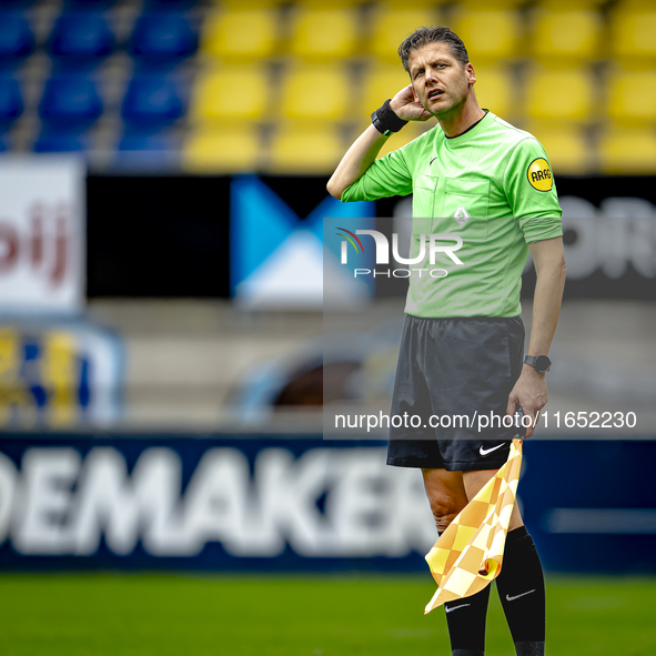 The assistant referee officiates during the friendly match between RKC and Go Ahead Eagles at the Mandemakers Stadium for the Dutch Eredivis...