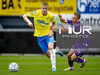 Go Ahead Eagles player Mithis Suray and RKC player Dario van de Buijs participate in the friendly match between RKC and Go Ahead Eagles at t...