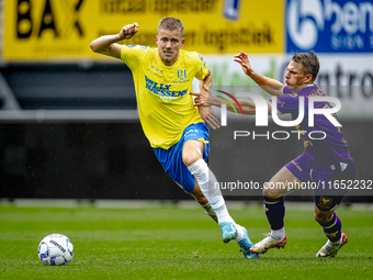 Go Ahead Eagles player Mithis Suray and RKC player Dario van de Buijs participate in the friendly match between RKC and Go Ahead Eagles at t...