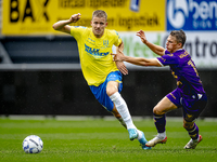 Go Ahead Eagles player Mithis Suray and RKC player Dario van de Buijs participate in the friendly match between RKC and Go Ahead Eagles at t...