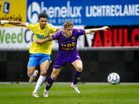 RKC player Richonell Margaret and Go Ahead Eagles player Pim Saathof participate in the friendly match between RKC and Go Ahead Eagles at th...