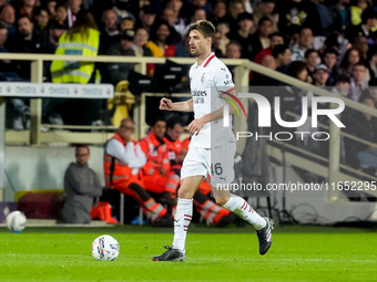 Matteo Gabbia of AC Milan during the Serie A Enilive match between ACF Fiorentina and AC Milan at Stadio Artemio Franchi on October 06, 2024...