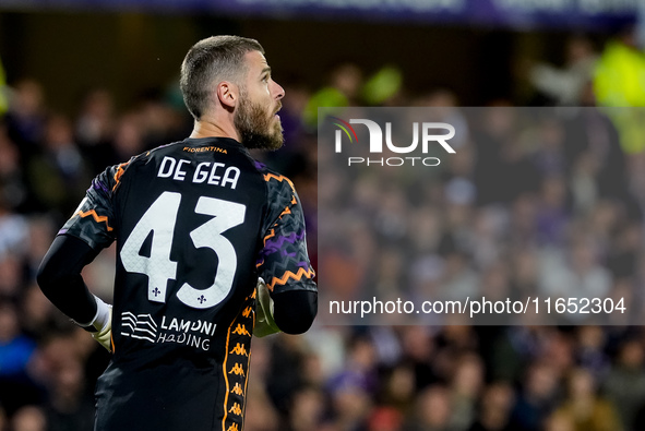 David De Gea of ACF Fiorentina during the Serie A Enilive match between ACF Fiorentina and AC Milan at Stadio Artemio Franchi on October 06,...