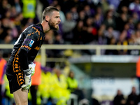 David De Gea of ACF Fiorentina looks on during the Serie A Enilive match between ACF Fiorentina and AC Milan at Stadio Artemio Franchi on Oc...