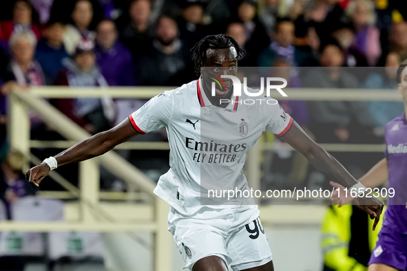 Tammy Abraham of AC Milan during the Serie A Enilive match between ACF Fiorentina and AC Milan at Stadio Artemio Franchi on October 06, 2024...