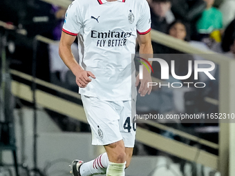 Matteo Gabbia of AC Milan during the Serie A Enilive match between ACF Fiorentina and AC Milan at Stadio Artemio Franchi on October 06, 2024...