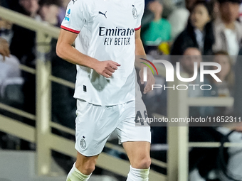 Matteo Gabbia of AC Milan during the Serie A Enilive match between ACF Fiorentina and AC Milan at Stadio Artemio Franchi on October 06, 2024...