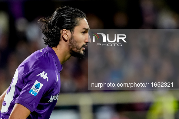 Yacine Adli of ACF Fiorentina during the Serie A Enilive match between ACF Fiorentina and AC Milan at Stadio Artemio Franchi on October 06,...