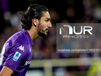 Yacine Adli of ACF Fiorentina during the Serie A Enilive match between ACF Fiorentina and AC Milan at Stadio Artemio Franchi on October 06,...