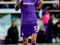 Danilo Cataldi of ACF Fiorentina reacts during the Serie A Enilive match between ACF Fiorentina and AC Milan at Stadio Artemio Franchi on Oc...