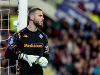 David De Gea of ACF Fiorentina looks on during the Serie A Enilive match between ACF Fiorentina and AC Milan at Stadio Artemio Franchi on Oc...