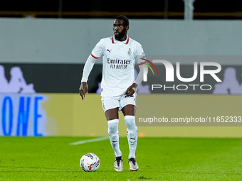 Fikayo Tomori of AC Milan during the Serie A Enilive match between ACF Fiorentina and AC Milan at Stadio Artemio Franchi on October 06, 2024...