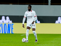 Fikayo Tomori of AC Milan during the Serie A Enilive match between ACF Fiorentina and AC Milan at Stadio Artemio Franchi on October 06, 2024...