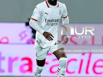 Fikayo Tomori of AC Milan during the Serie A Enilive match between ACF Fiorentina and AC Milan at Stadio Artemio Franchi on October 06, 2024...