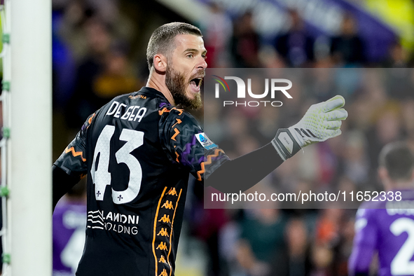 David De Gea of ACF Fiorentina during the Serie A Enilive match between ACF Fiorentina and AC Milan at Stadio Artemio Franchi on October 06,...