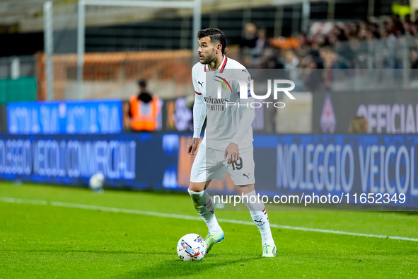 Theo Hernandez of AC Milan during the Serie A Enilive match between ACF Fiorentina and AC Milan at Stadio Artemio Franchi on October 06, 202...