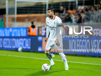 Theo Hernandez of AC Milan during the Serie A Enilive match between ACF Fiorentina and AC Milan at Stadio Artemio Franchi on October 06, 202...