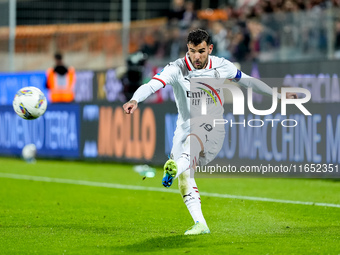 Theo Hernandez of AC Milan during the Serie A Enilive match between ACF Fiorentina and AC Milan at Stadio Artemio Franchi on October 06, 202...