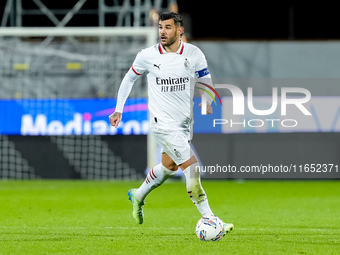 Theo Hernandez of AC Milan during the Serie A Enilive match between ACF Fiorentina and AC Milan at Stadio Artemio Franchi on October 06, 202...