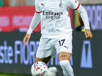 Noah Okafor of AC Milan during the Serie A Enilive match between ACF Fiorentina and AC Milan at Stadio Artemio Franchi on October 06, 2024 i...