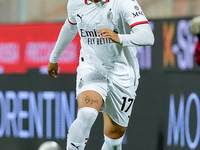 Noah Okafor of AC Milan during the Serie A Enilive match between ACF Fiorentina and AC Milan at Stadio Artemio Franchi on October 06, 2024 i...