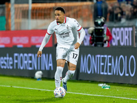 Noah Okafor of AC Milan during the Serie A Enilive match between ACF Fiorentina and AC Milan at Stadio Artemio Franchi on October 06, 2024 i...