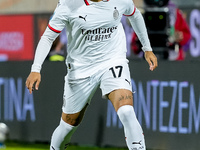 Noah Okafor of AC Milan during the Serie A Enilive match between ACF Fiorentina and AC Milan at Stadio Artemio Franchi on October 06, 2024 i...